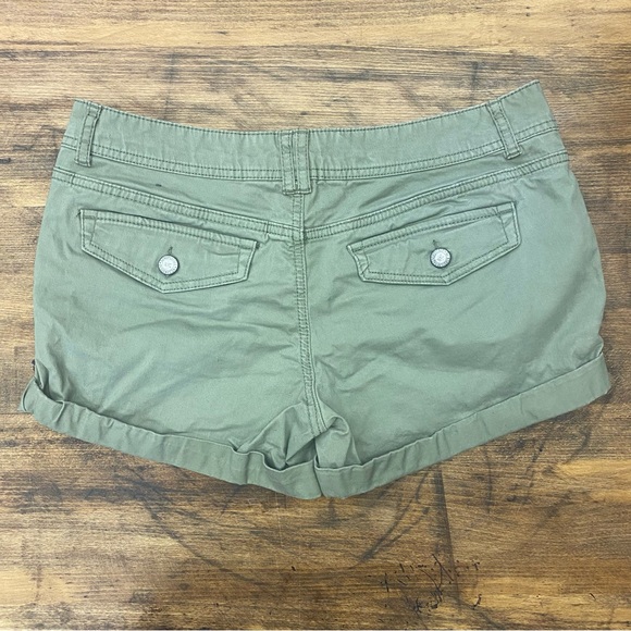 Aeropostale Midi Twill Short Olive Green - Picture 4 of 7